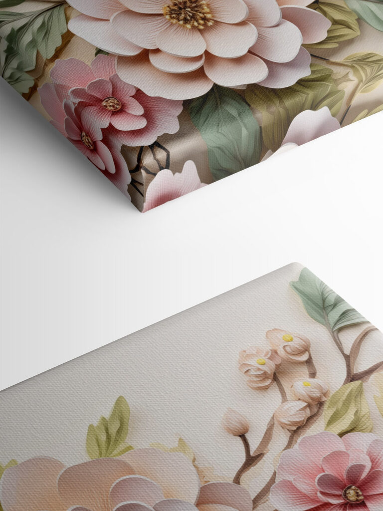 Paper flowers and leaves Paper flowers and leaves