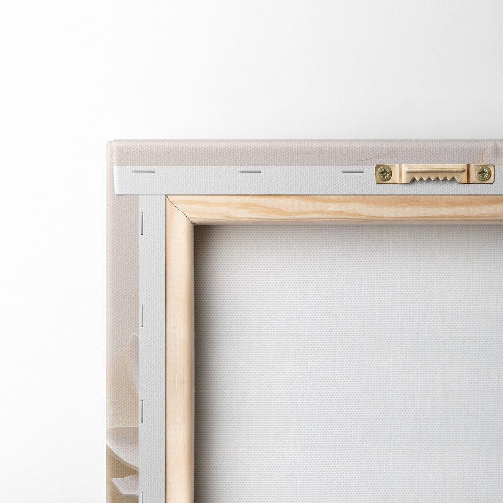 White flower carving on a wall