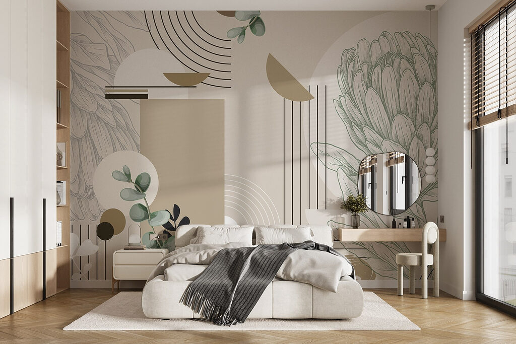 Wallpaper with a plant and leaves Wallpaper with a plant and leaves