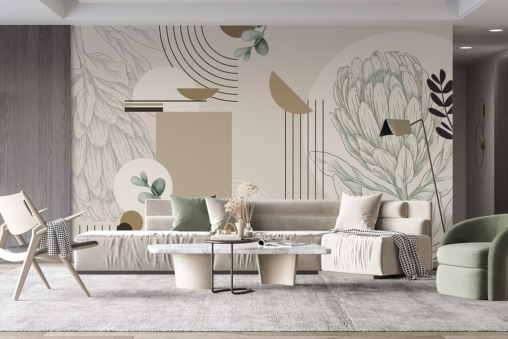 Wallpaper with a plant and leaves Wallpaper with a plant and leaves