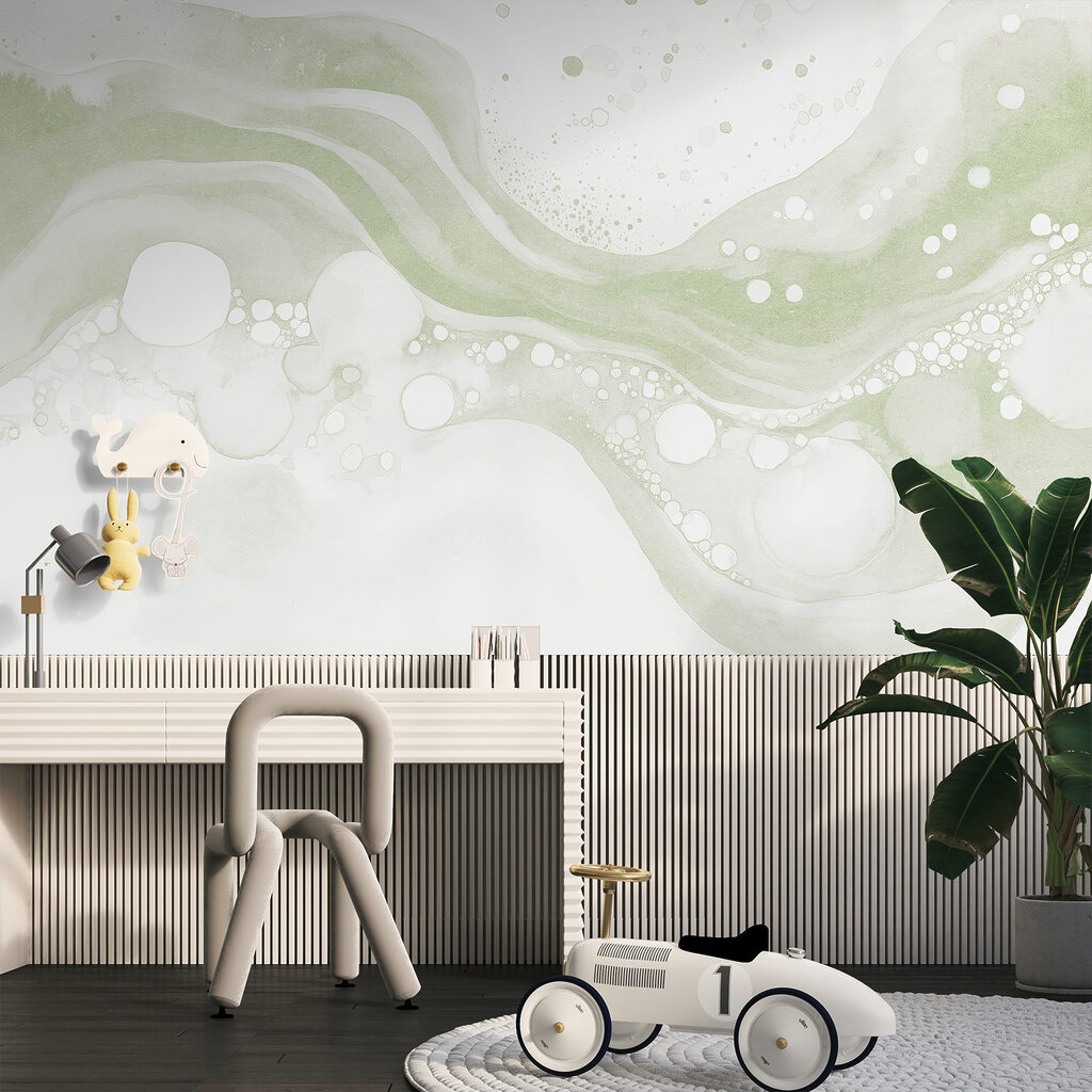 White and green paint