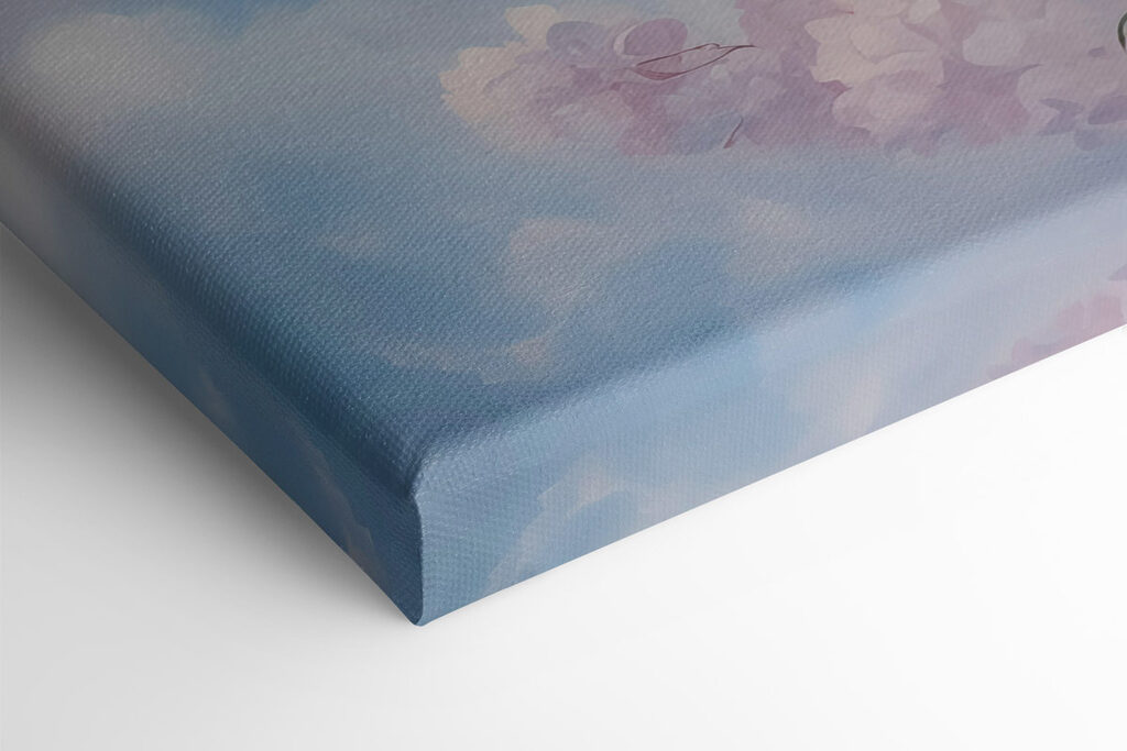 Painting of a tree with pink flowers