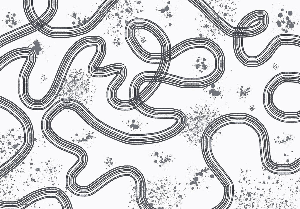 Harta alb-negru a unei piste de curse Harta alb-negru a unei piste de curse