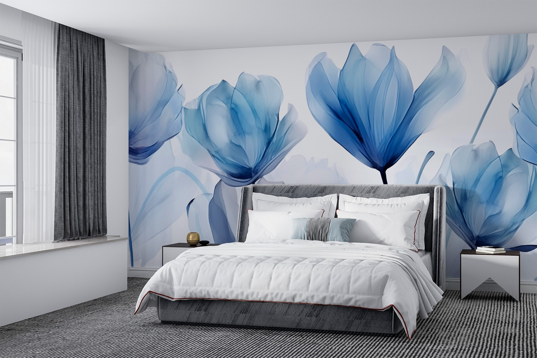 Blue and white flowers Blue and white flowers