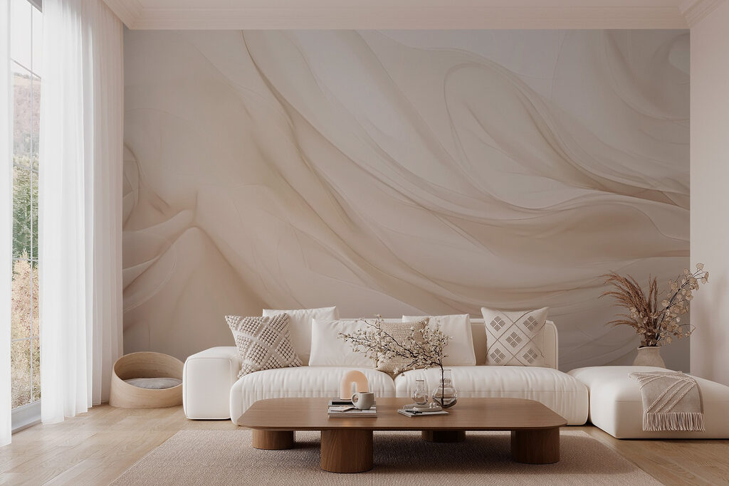 Soft waves of delicate fabric