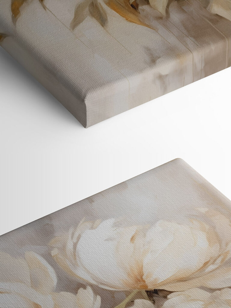 Painting of white flowers Painting of white flowers