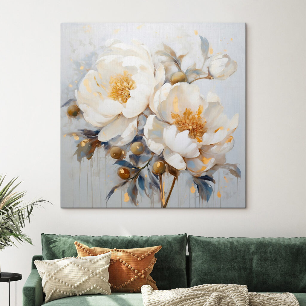 Painting of white flowers