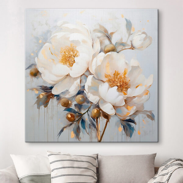 Painting of white flowers
