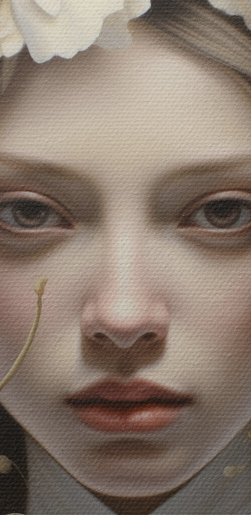 Woman with flowers in her hair Woman with flowers in her hair