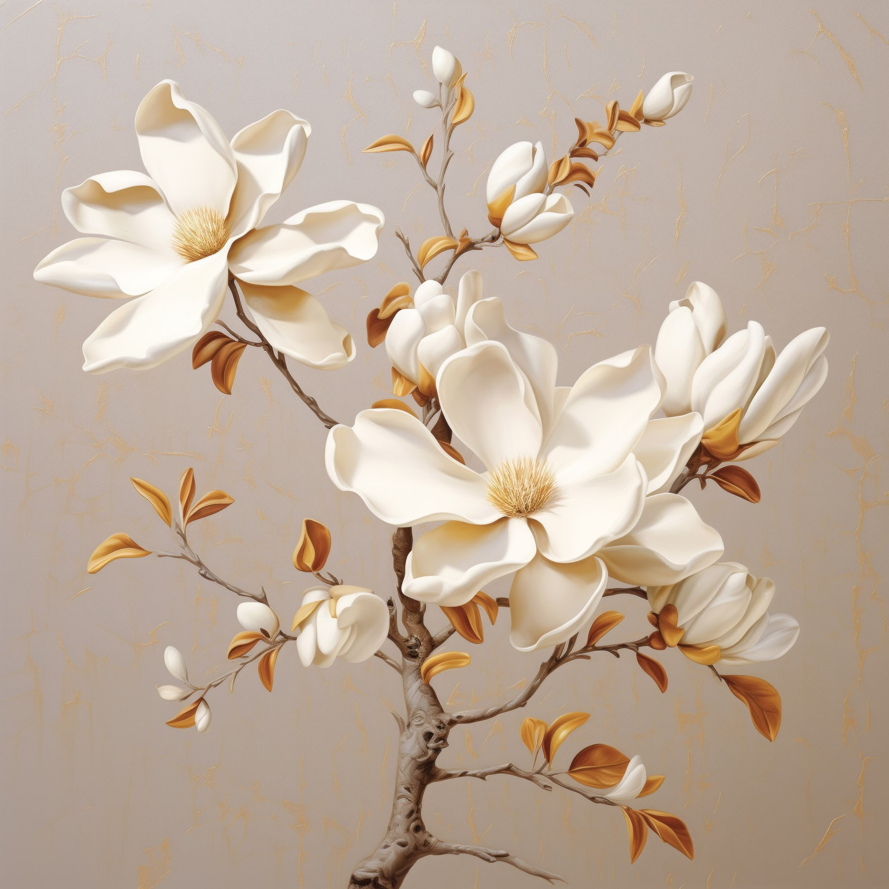 White flowers on a branch