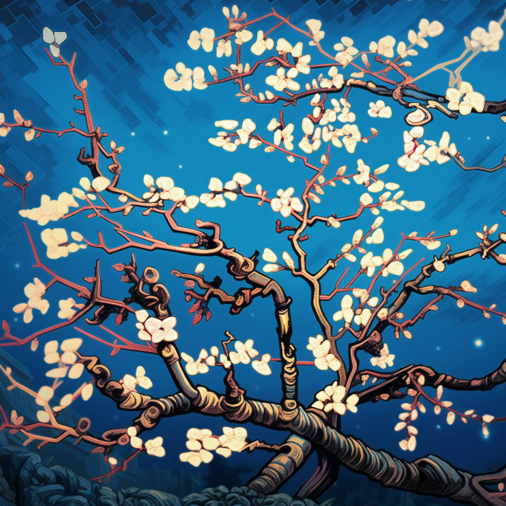 Tree with white flowers