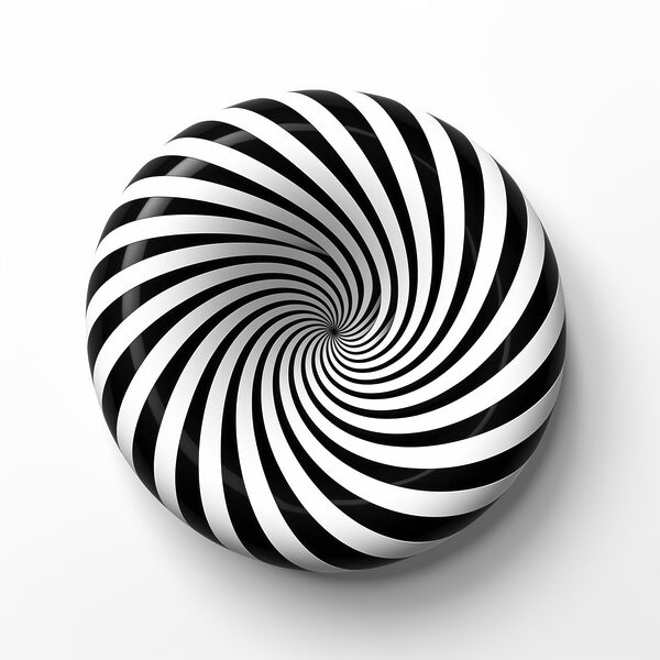 Obiect spiralat alb-negru Obiect spiralat alb-negru
