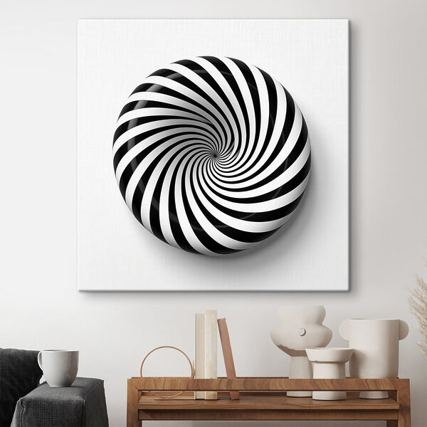 Obiect spiralat alb-negru Obiect spiralat alb-negru