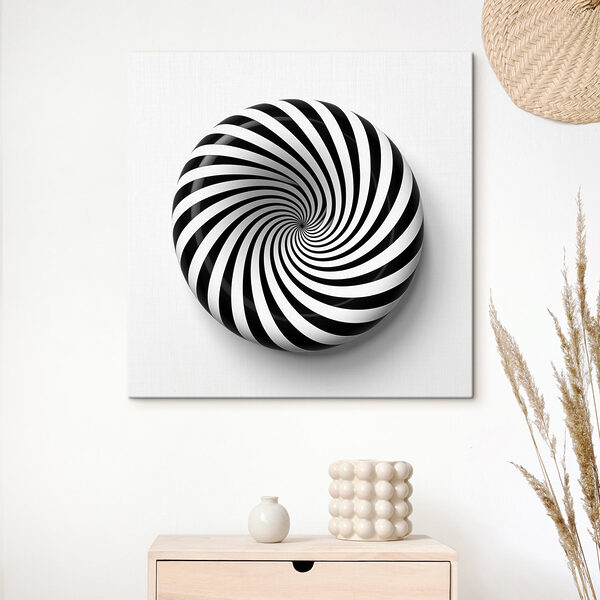 Obiect spiralat alb-negru Obiect spiralat alb-negru