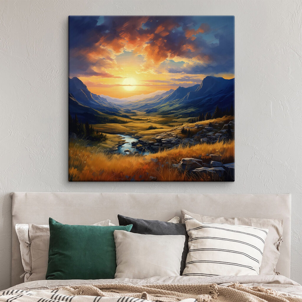 Landscape with a river and mountains