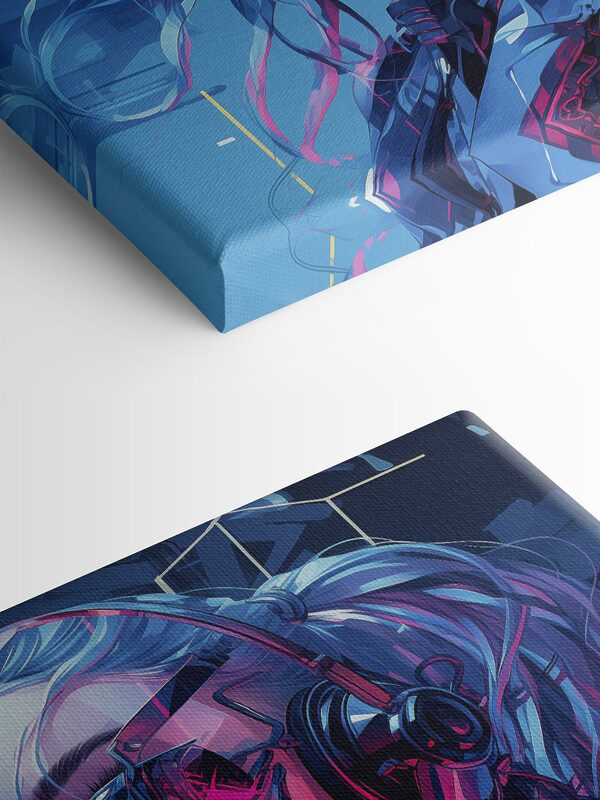 Woman wearing headphones and sunglasses