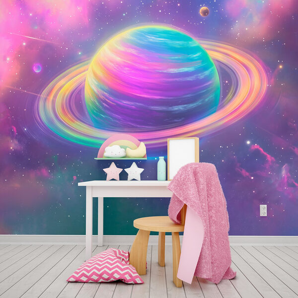 Planetă colorată în spațiu Planetă colorată în spațiu