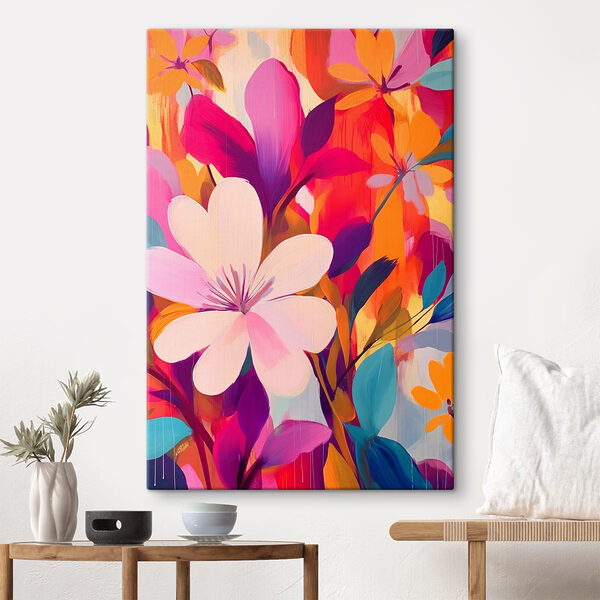 Pictura de flori și frunze Pictura de flori și frunze