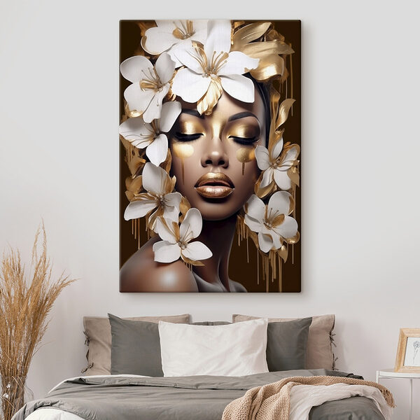 Tablouri Tablouri Frumusețe eterică împodobită cu flori (SKU: s43417)