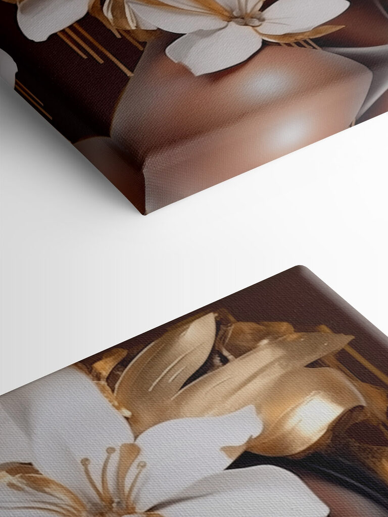 Ethereal beauty adorned with blossoms