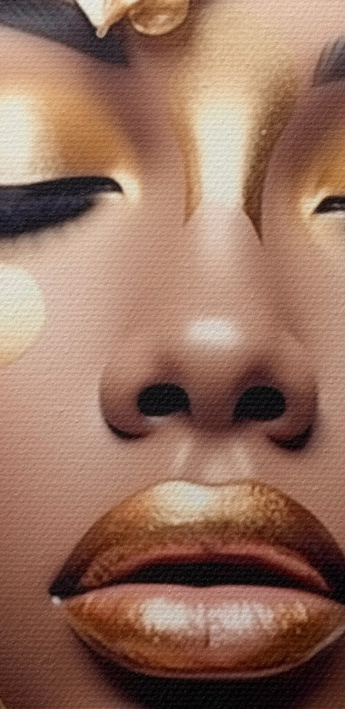 Ethereal beauty adorned with blossoms