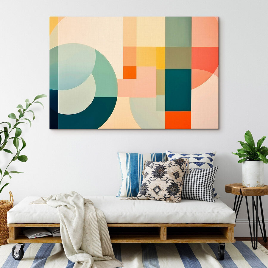 Piesă de artă colorată cu diferite forme