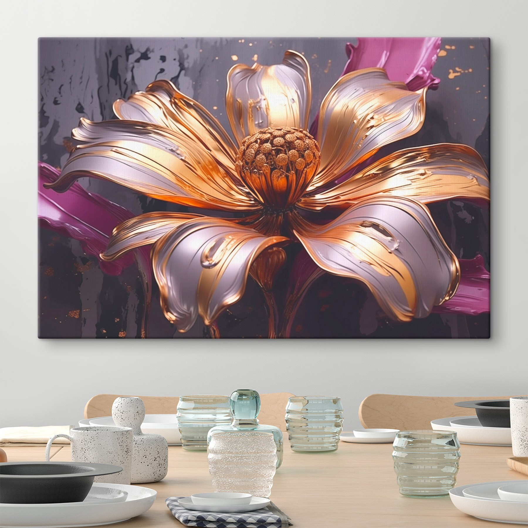 Beautiful flower with flowing petals