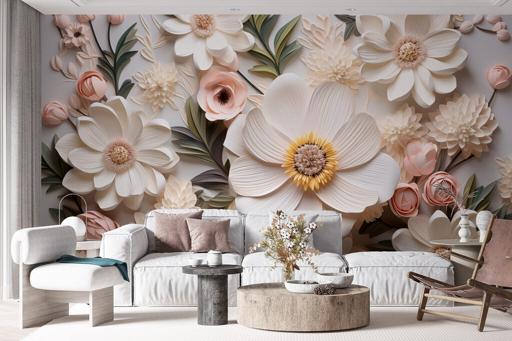 Group of paper flowers Group of paper flowers