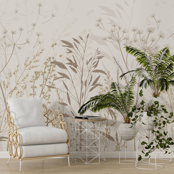 Modele botanice delicate în tonuri neutre Modele botanice delicate în tonuri neutre