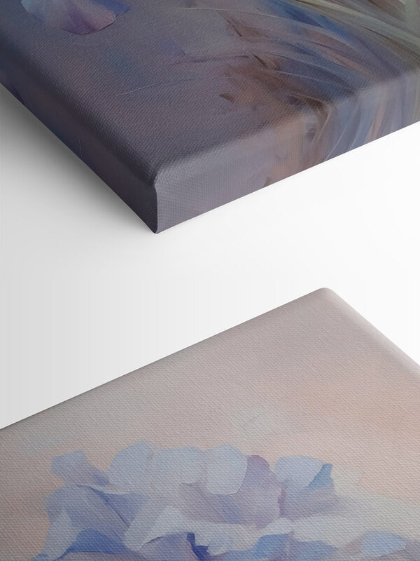 Painting of flowers on a surface