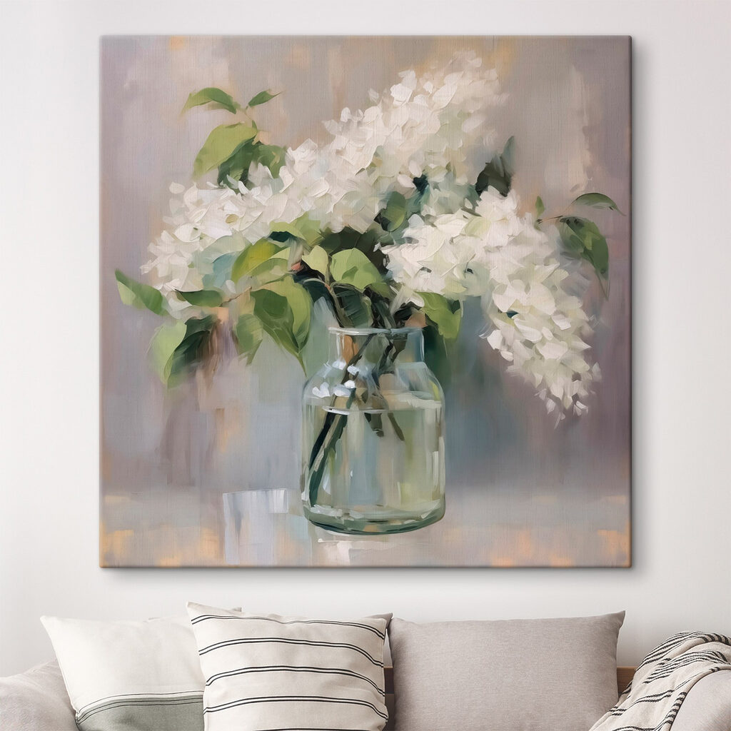 Pictură a unui buchet de flori albe într-un borcan de sticlă s43439pig109 1024x1024 - Pictură a unui buchet de flori albe într-un borcan de sticlă - tegory
