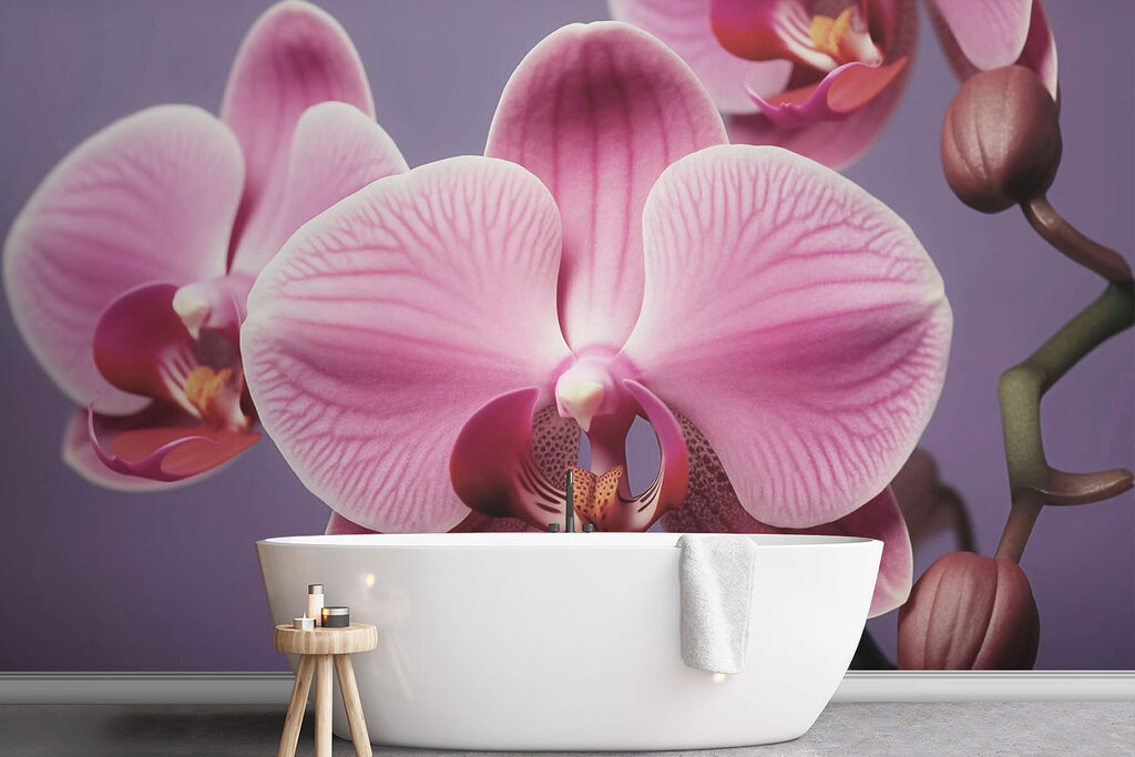 Delicate orchids in soft hues