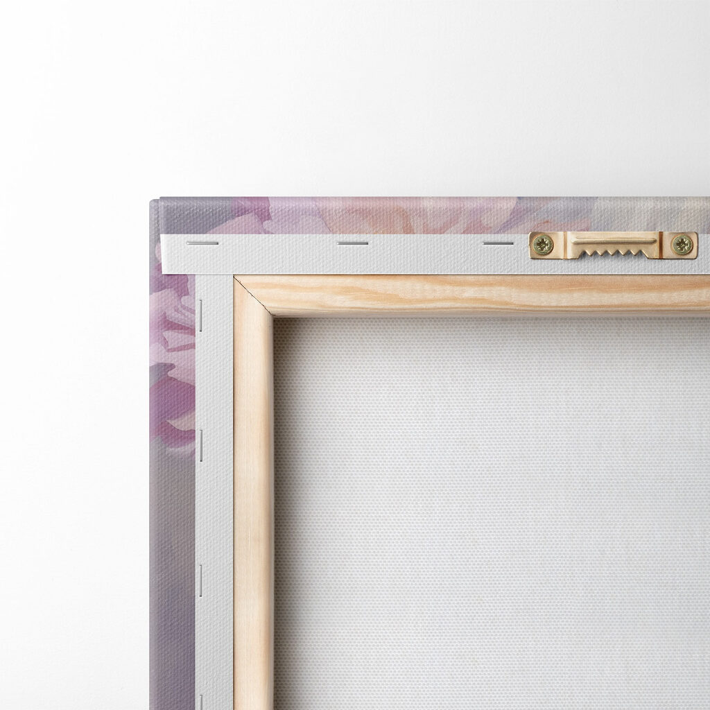 Woman with pink hair and pink flowers