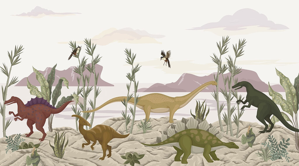 Grup de dinozauri în deșert Grup de dinozauri în deșert