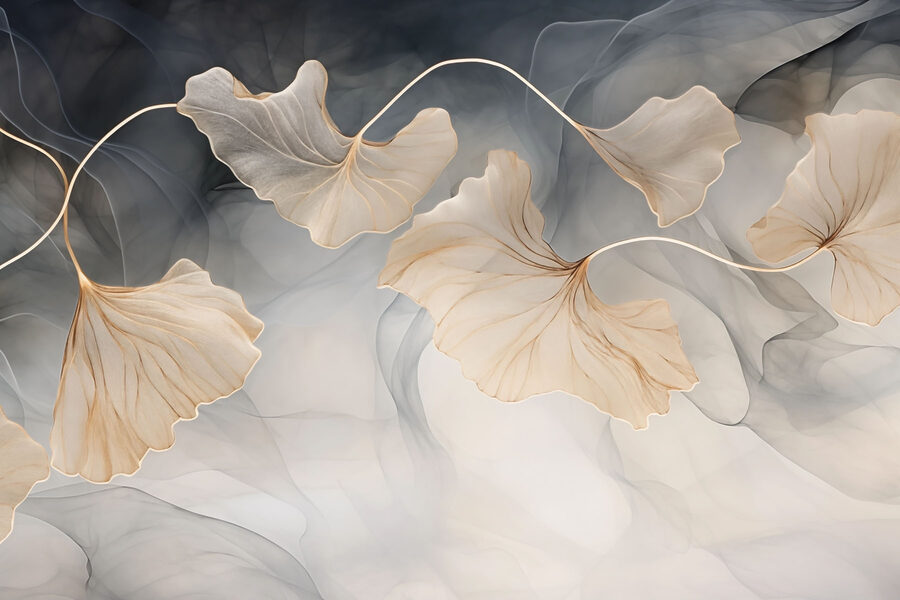 Frunze delicate pe fundal moale