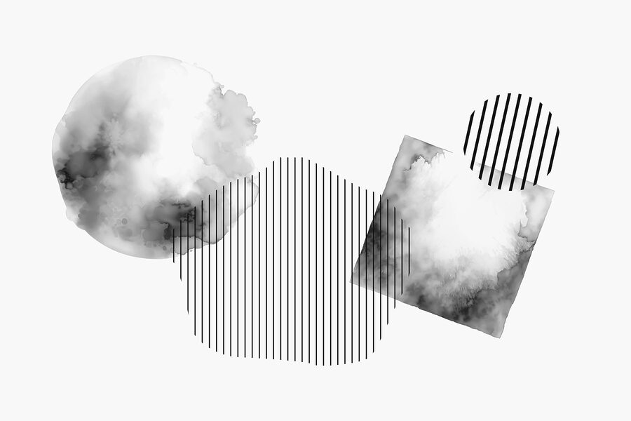 Imagine alb-negru de forme geometrice Imagine alb-negru de forme geometrice