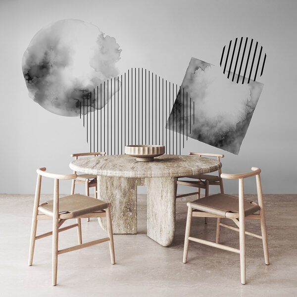 Imagine alb-negru de forme geometrice Imagine alb-negru de forme geometrice