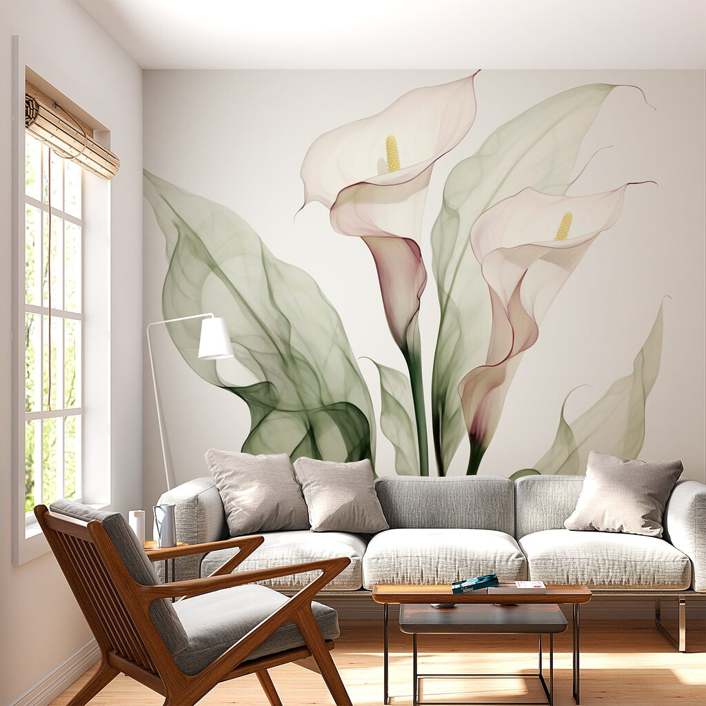 Delicate flowers in soft hues