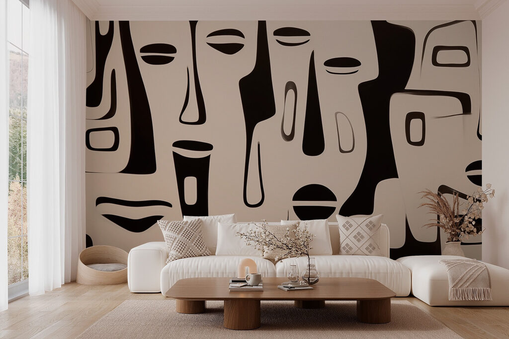 Black and white face art