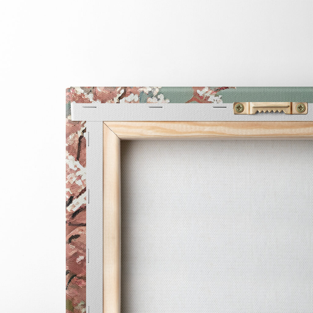 Painting of a street with a tower in the background Painting of a street with a tower in the background