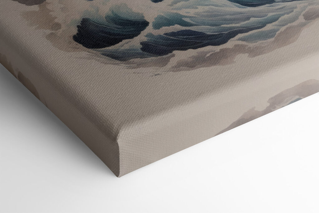 Painting of a ship in the ocean