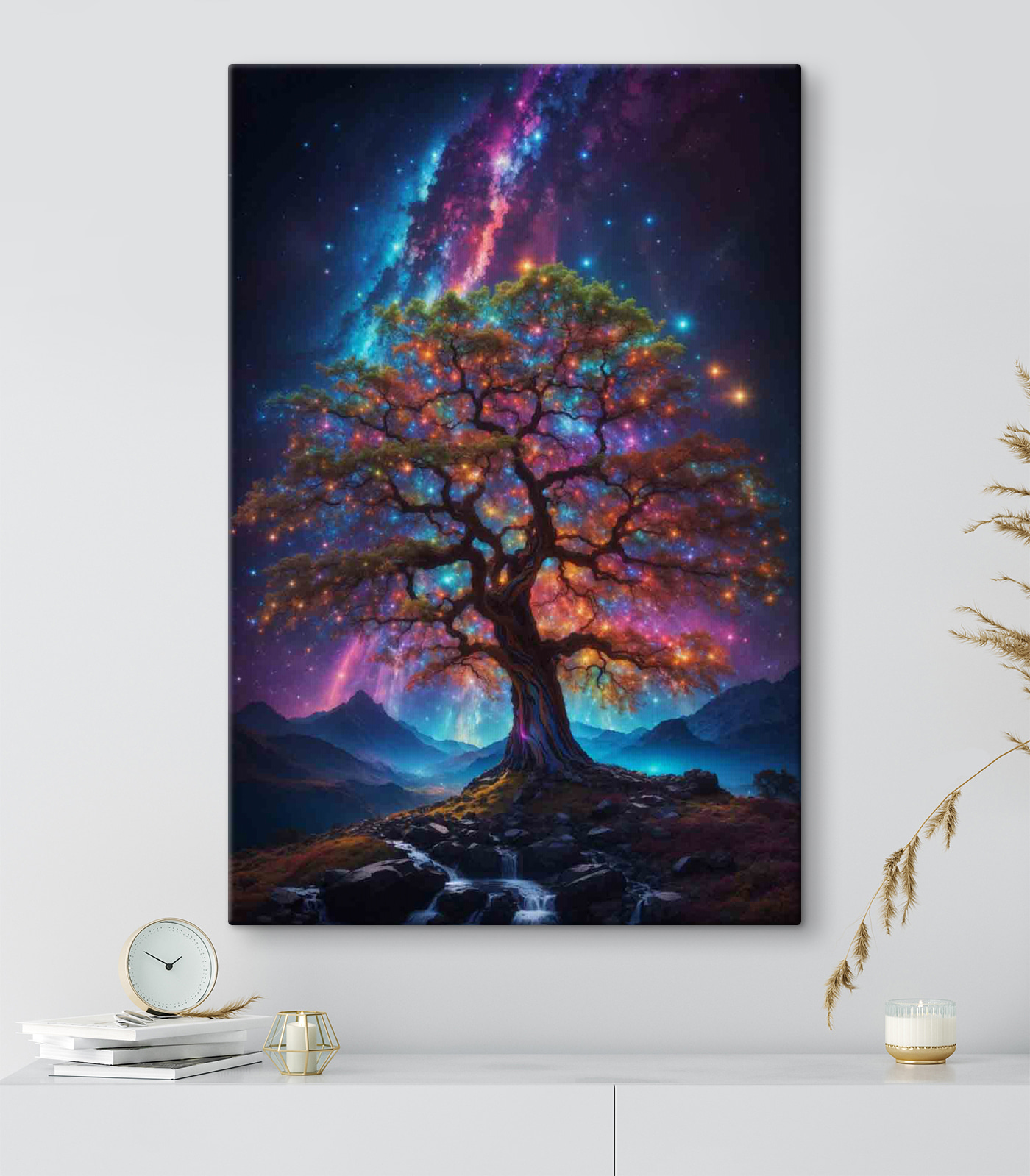 Tree with colorful lights