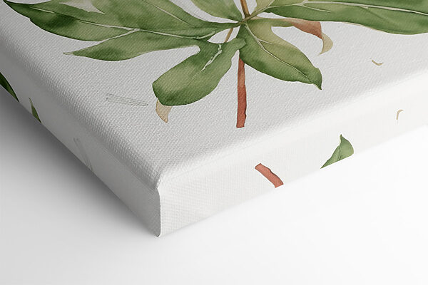 Group of green and orange leaves Group of green and orange leaves