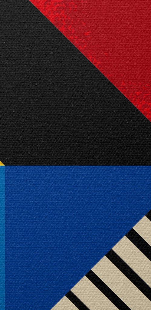 Colorful geometrical design with black and red and yellow