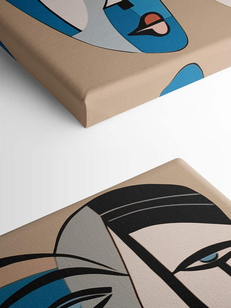 Group of faces painted on a wall Group of faces painted on a wall