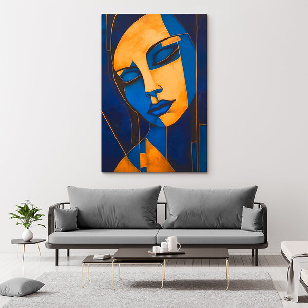 Painting of a woman's face