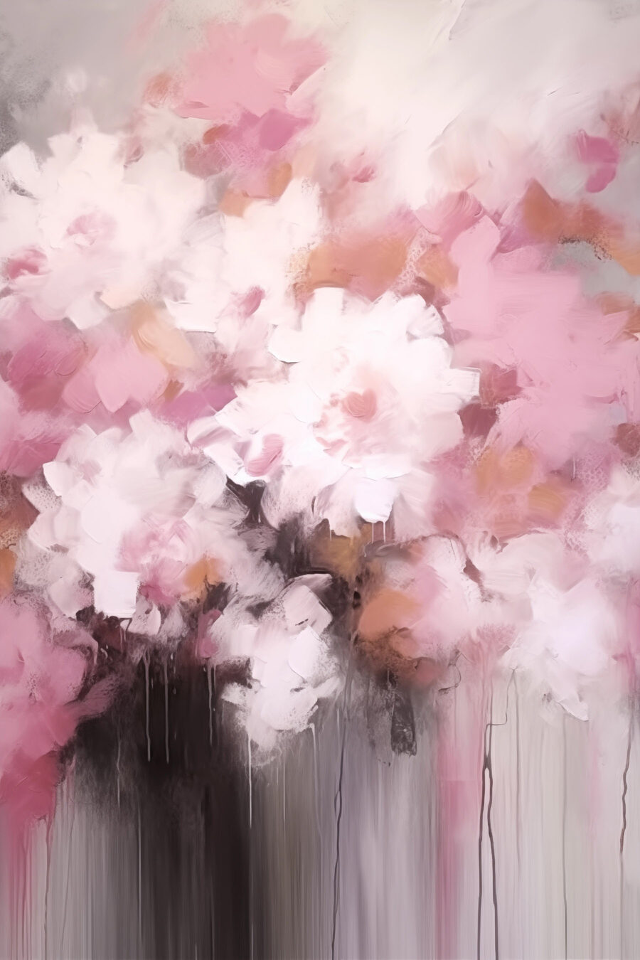 Pictura de flori roz