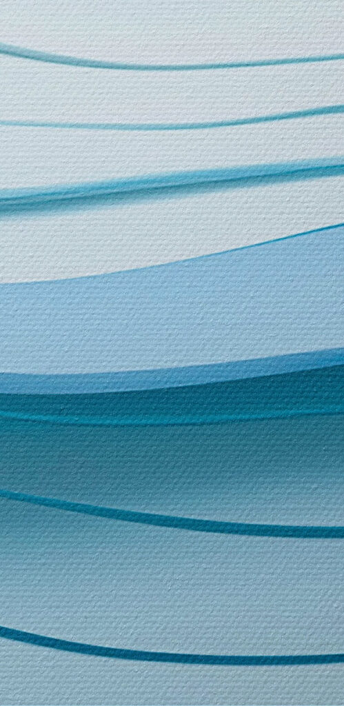 Blue and white wavy lines