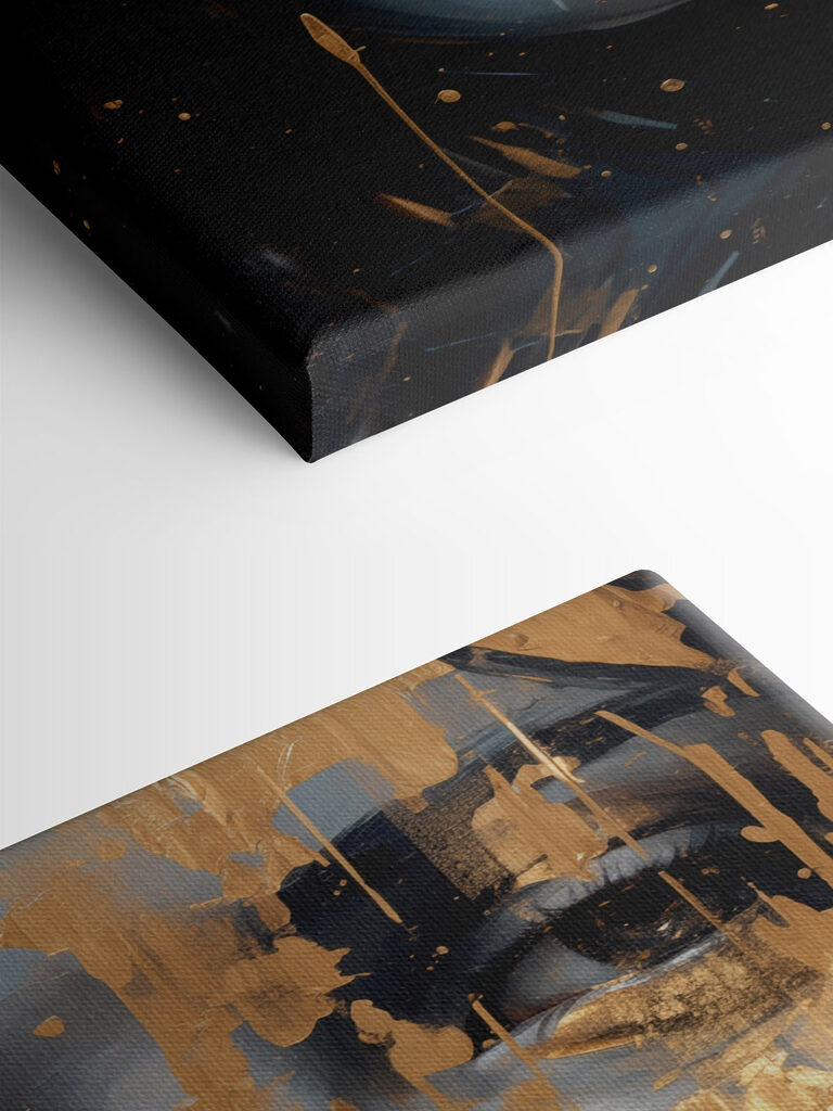 Striking portrait with bold accents