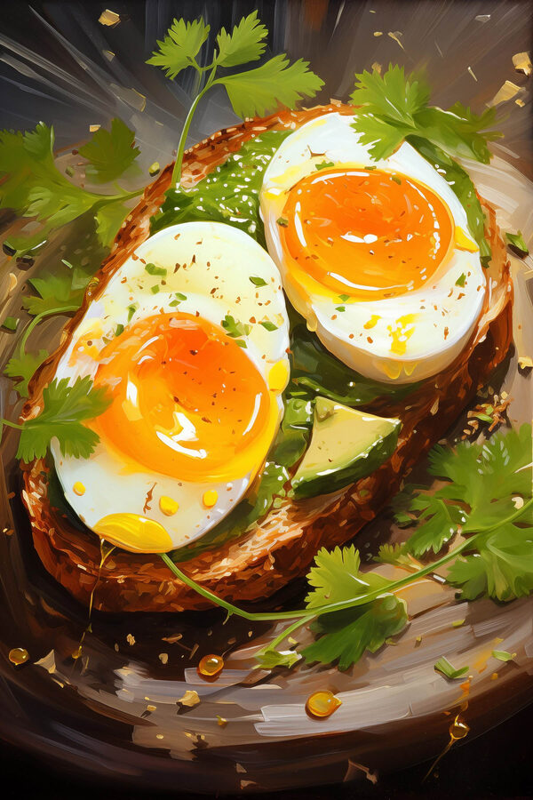 Mic dejun delicios pe pâine prăjită cu avocado. Mic dejun delicios pe pâine prăjită cu avocado.